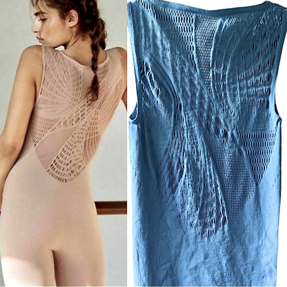 Free People Movement By Free People Activewear - Blue Sly Sleeveless Jumpsuit